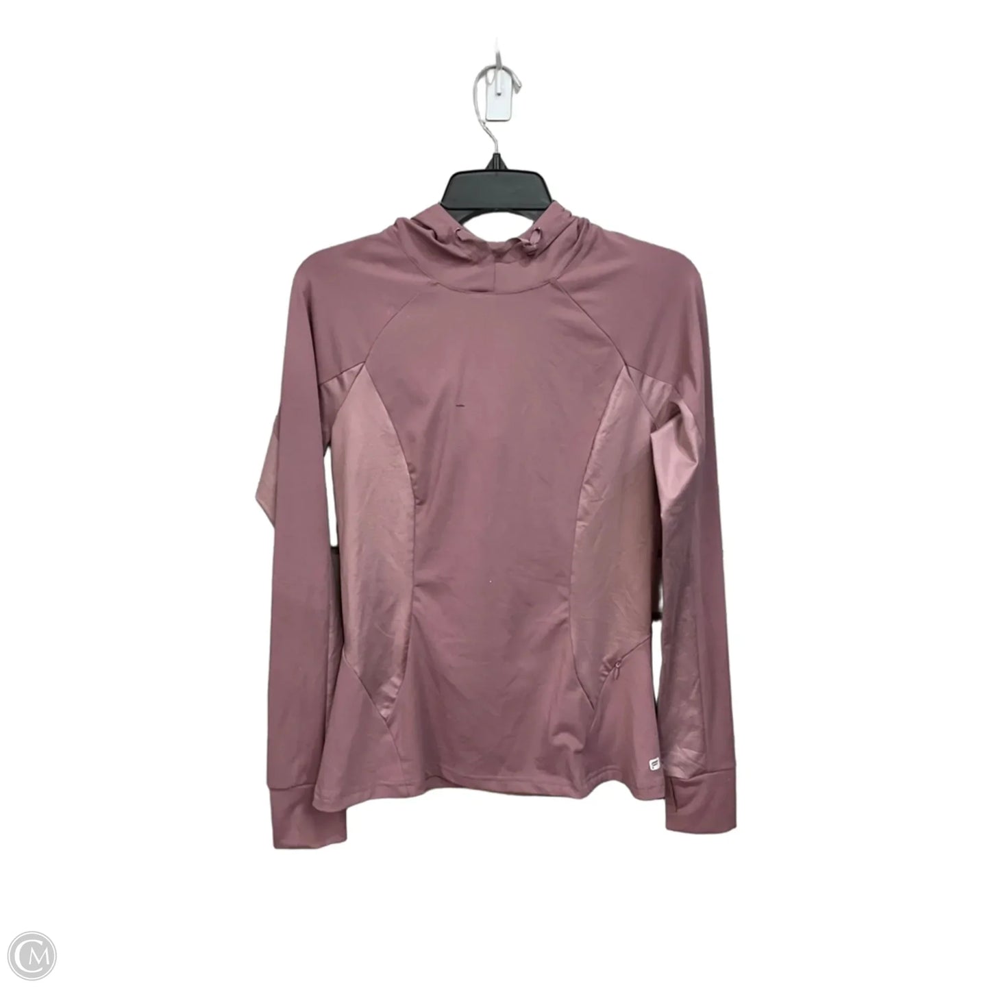 Athletic Top Long Sleeve Hoodie By Fabletics In Mauve, Size: S