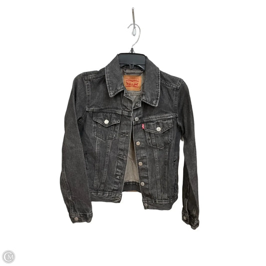 Jacket Denim By Levis In Black Denim, Size: S