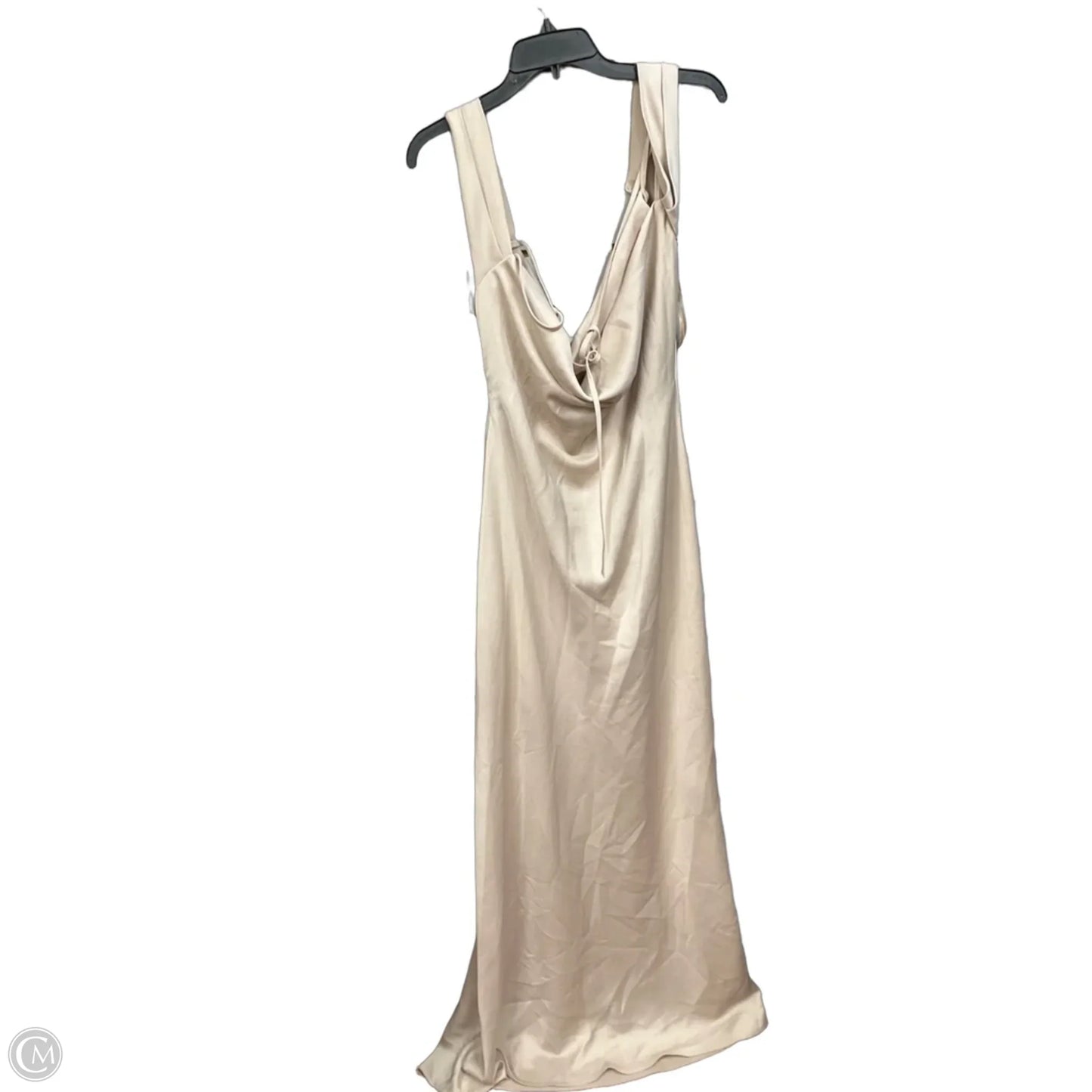 Dress Party Long By Clothes Mentor In Tan, Size: Xl