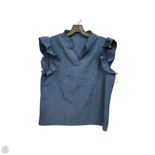 Top Sleeveless By Shein In Blue, Size: L