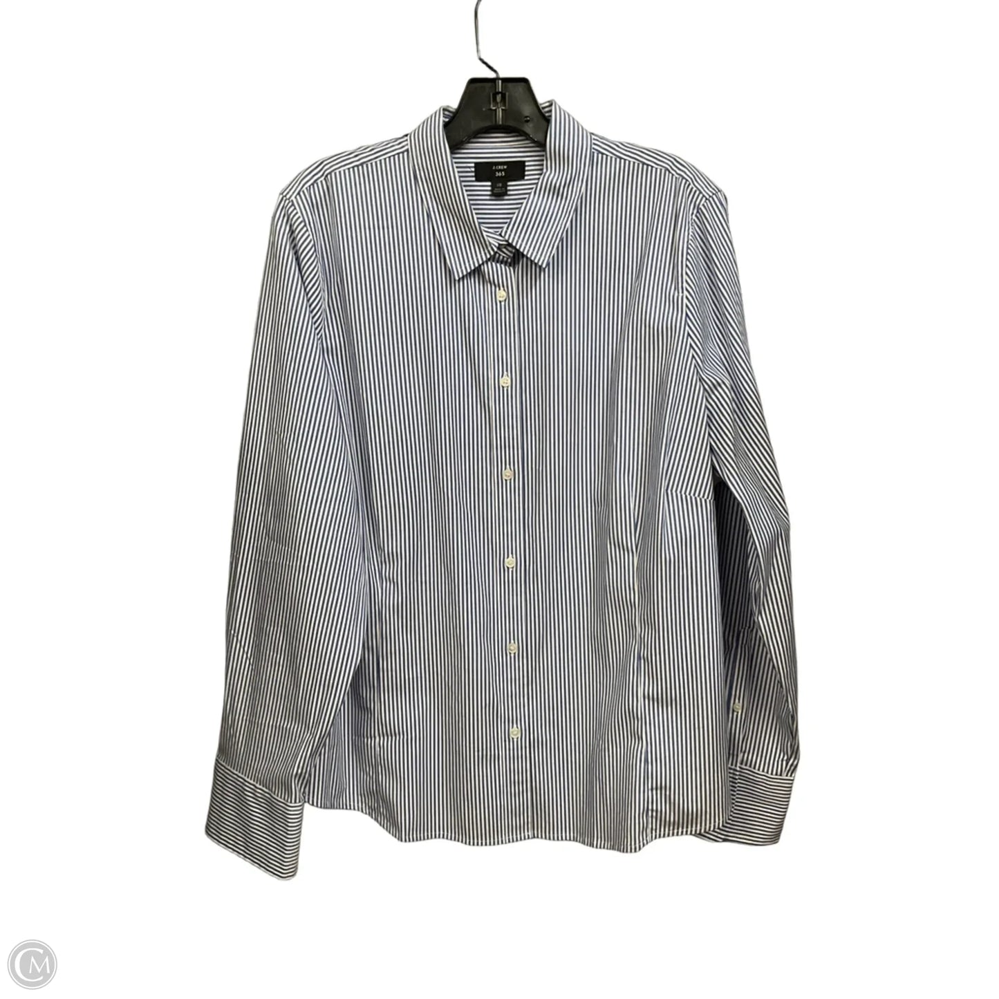 Blouse Long Sleeve By J. Crew In Striped Pattern, Size: Xxl
