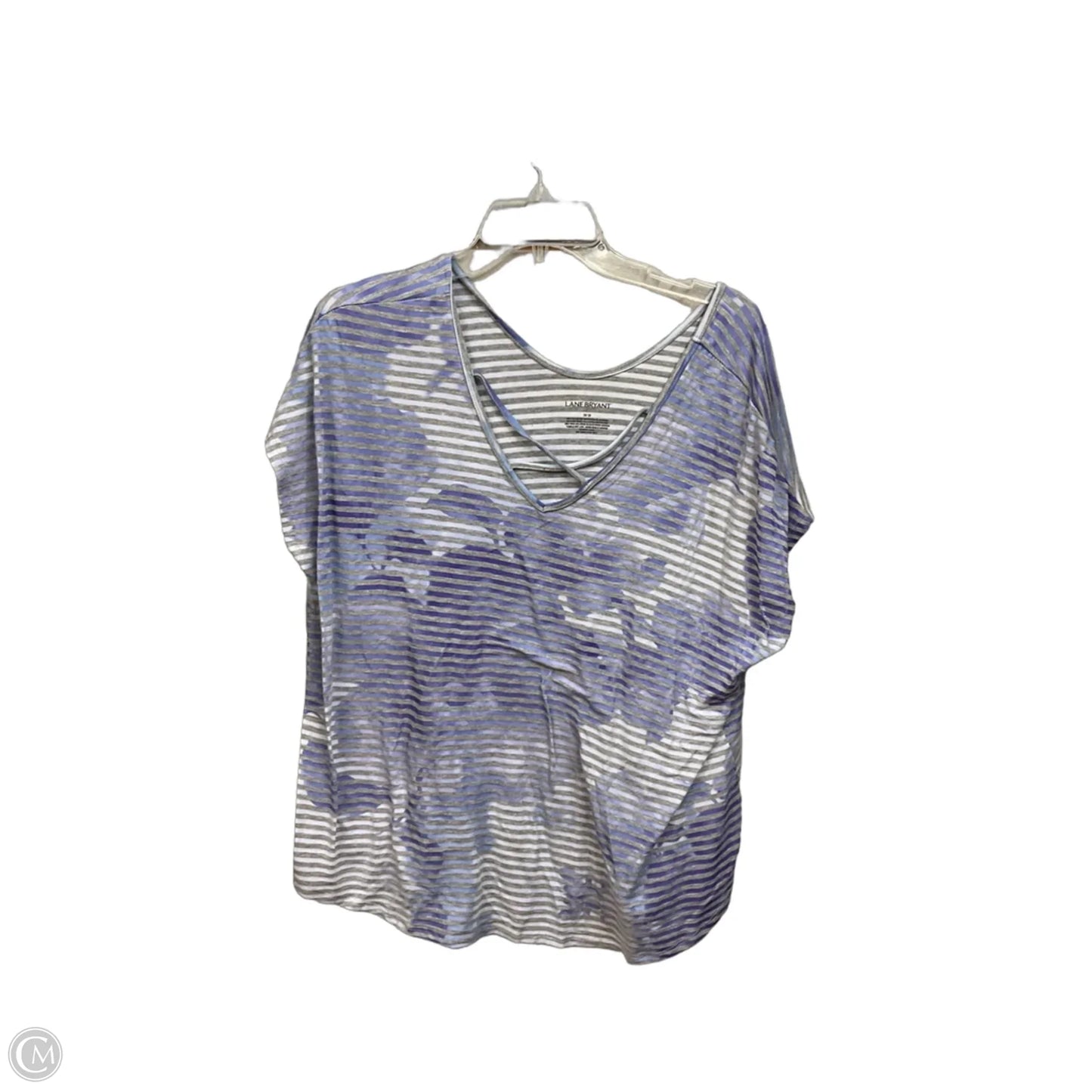 Top Short Sleeve By Lane Bryant In Blue, Size: Xxl