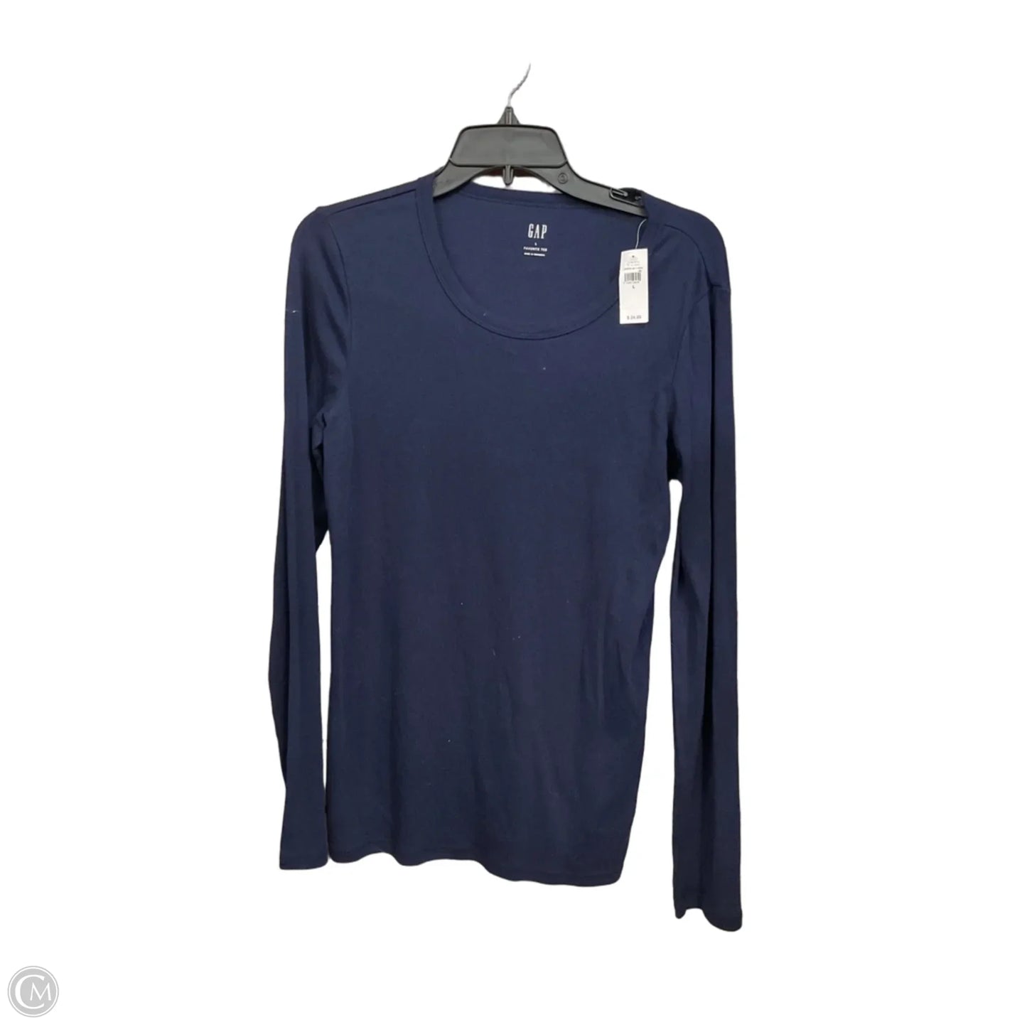 Top Long Sleeve By Gap In Navy, Size: L