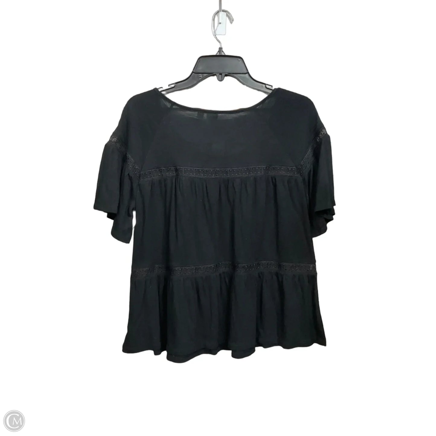 Top Short Sleeve By Gap In Black, Size: M