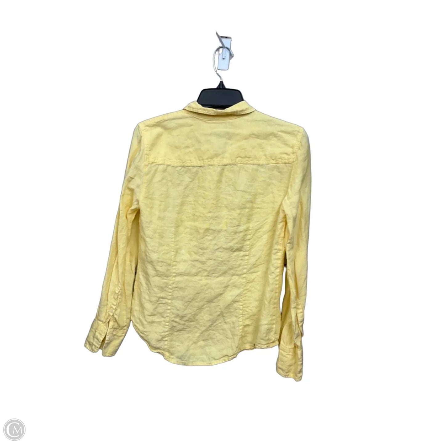 Blouse Long Sleeve By J. Crew In Yellow, Size: 8