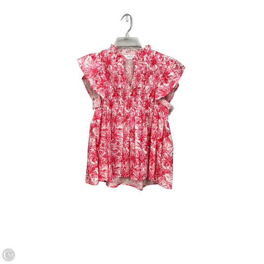 Blouse Sleeveless By Cmb In Pink, Size: S