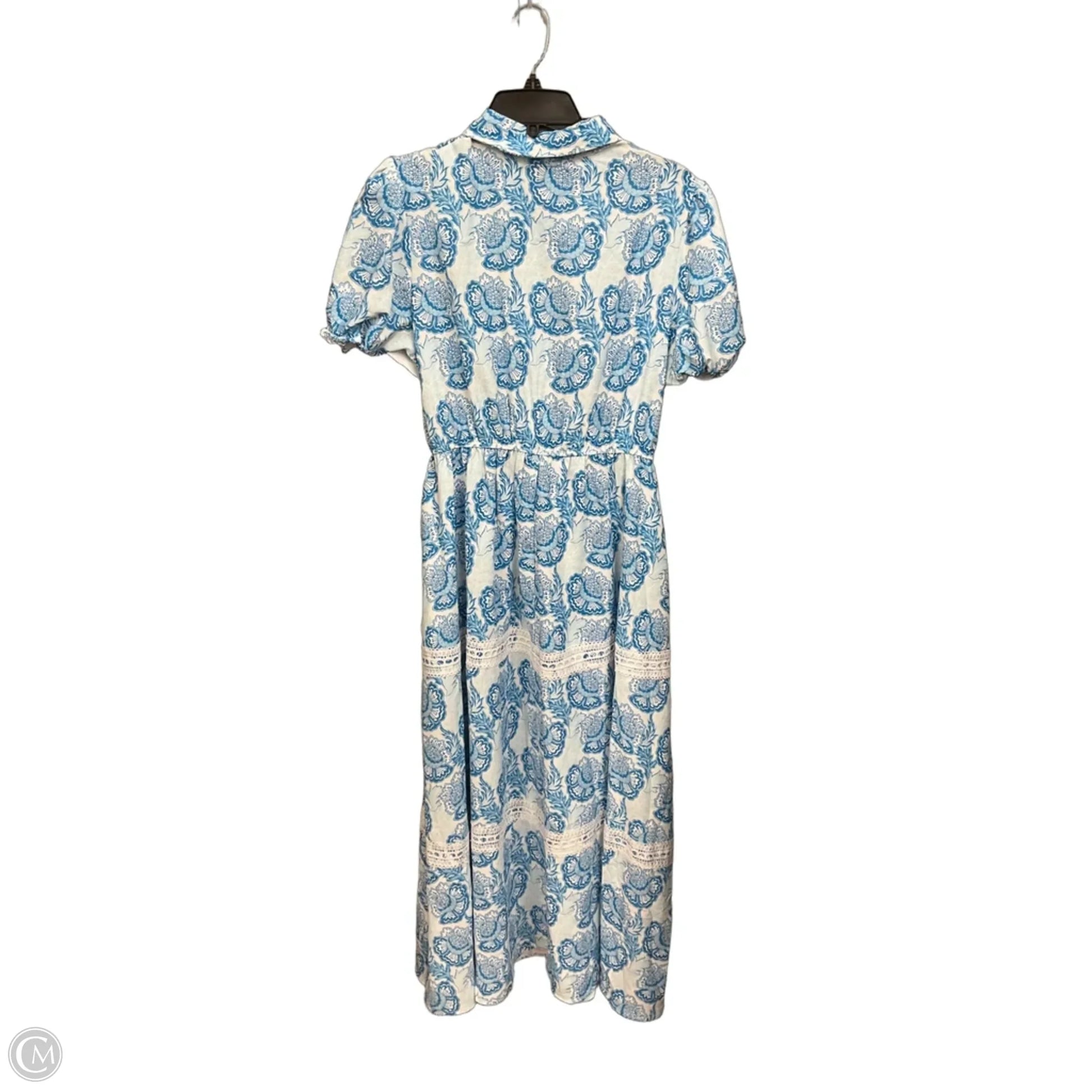 grace karin blue dress Grace Karin Women's Elegant 3/4 Slit Sleeve Loose Chiffon Dress V Back Neck Party Midi Dress