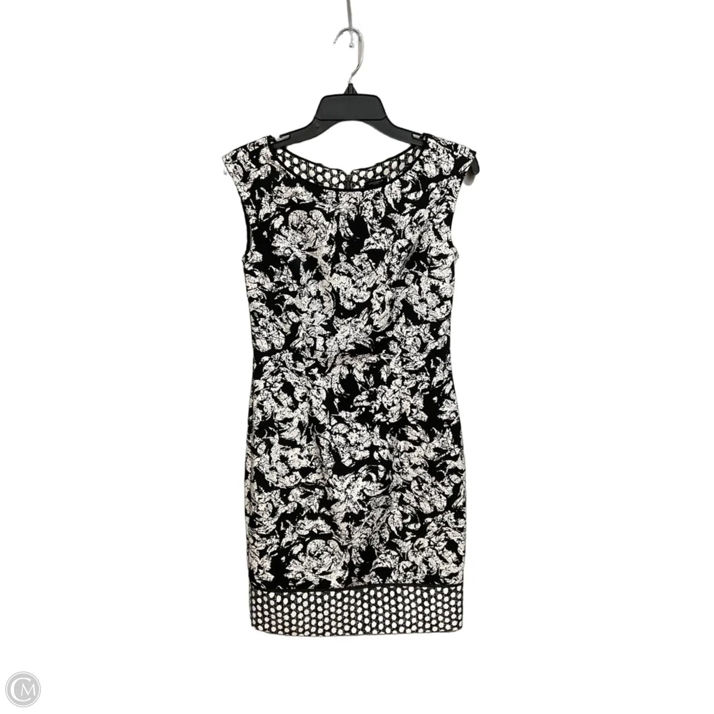 Dress Casual Midi By Ann Taylor In Black & White, Size: Xs
