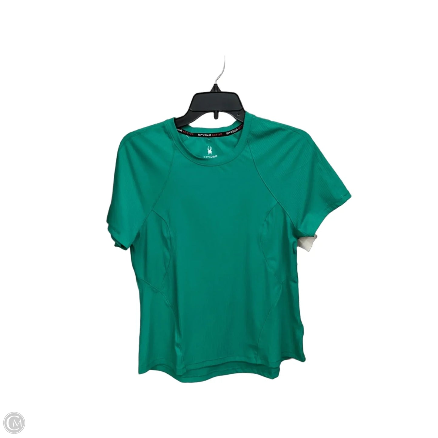 Athletic Top Short Sleeve By Spyder In Green, Size: M