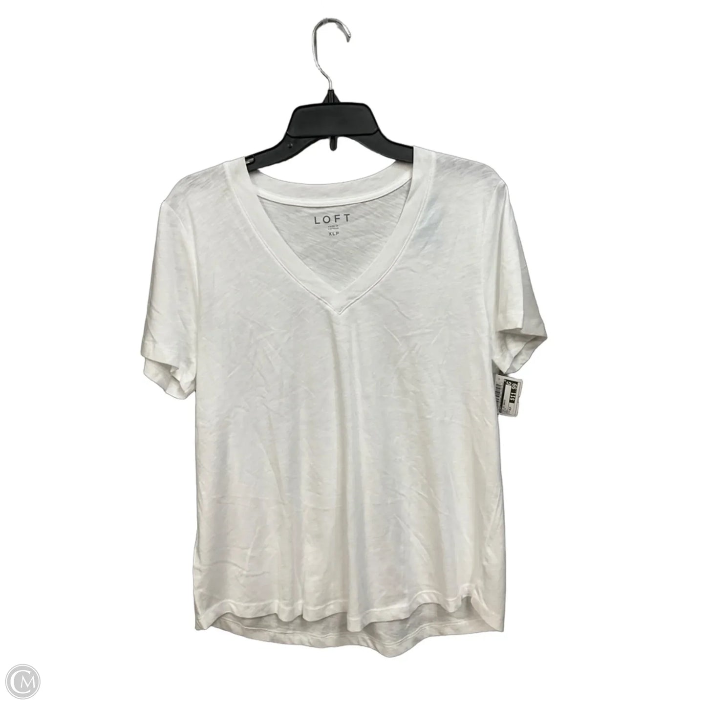 Top Short Sleeve Basic By Loft In White, Size: Xlp