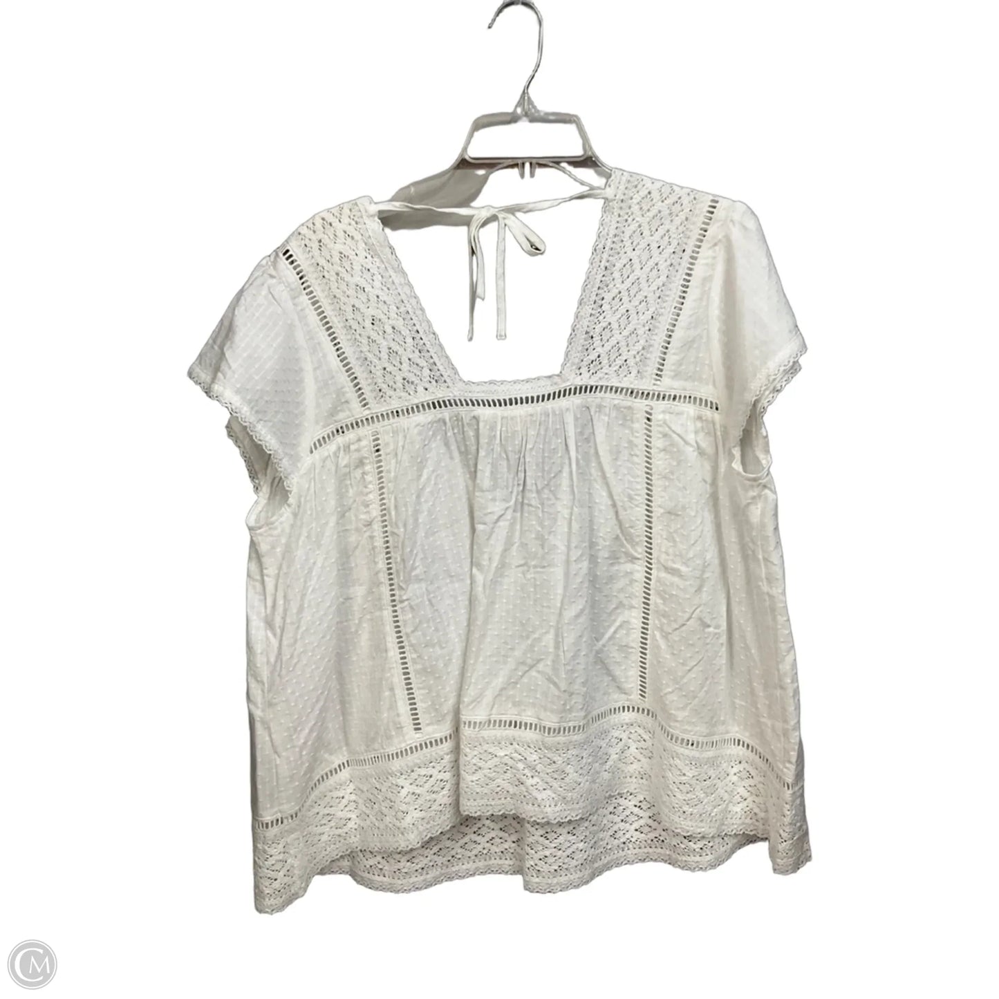 Top Short Sleeve By Torrid In White, Size: L