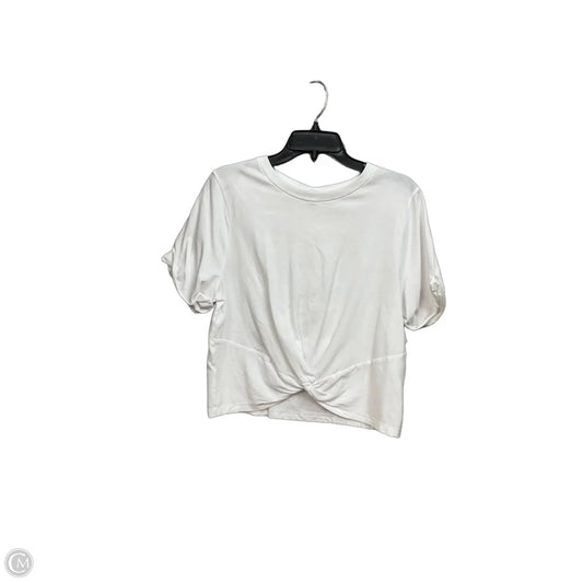 Athletic Top Short Sleeve By Fabletics In White, Size: L