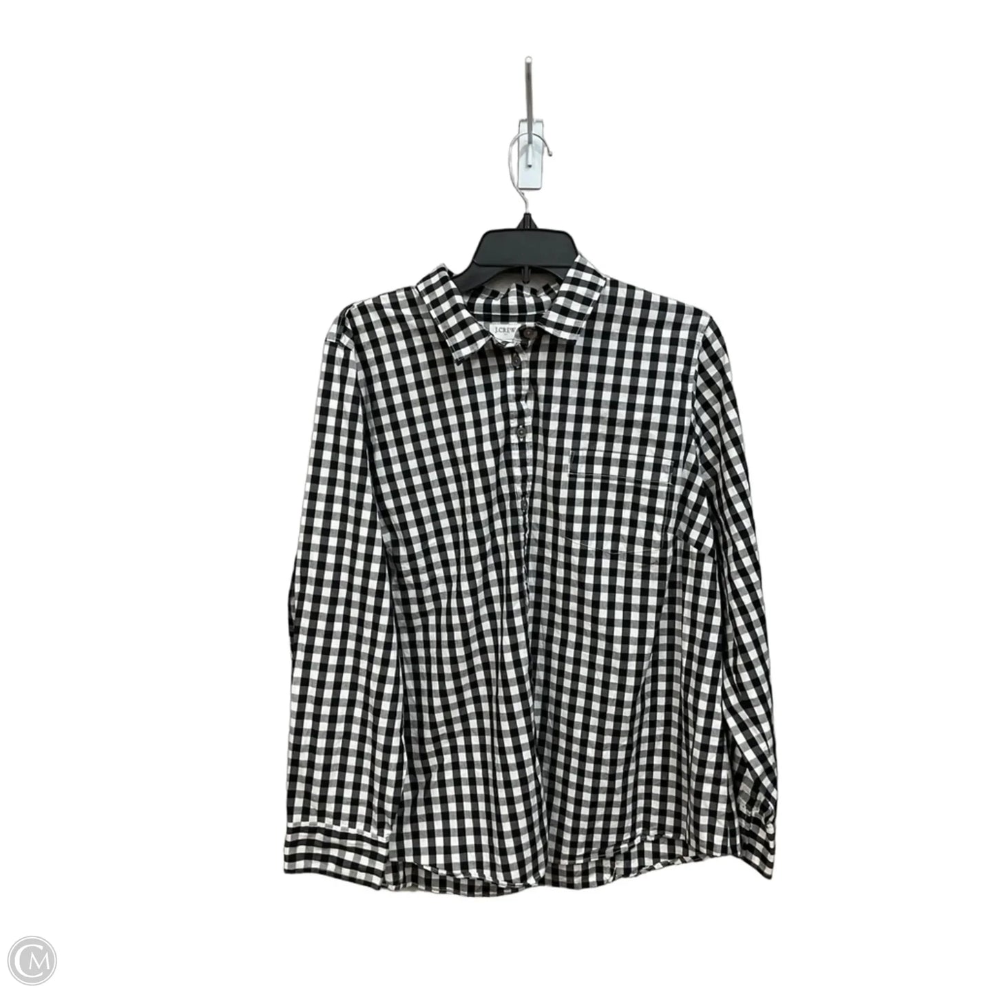 Blouse Long Sleeve By J. Crew In Checkered Pattern, Size: 2x