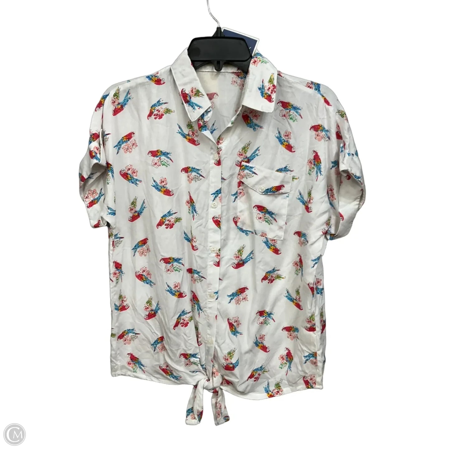 Blouse Short Sleeve By Love Notes In White, Size: S
