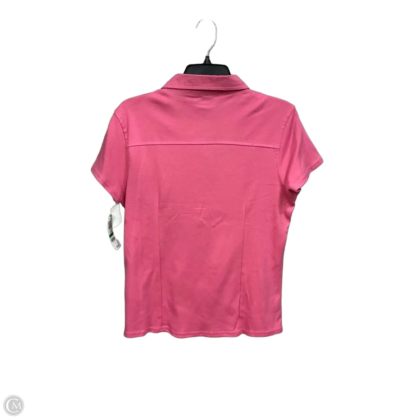 Blouse Short Sleeve By Style And Company In Pink, Size: L