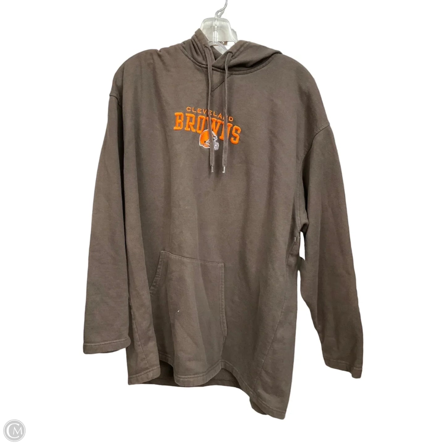 Athletic Sweatshirt Hoodie By Nfl In Brown, Size: Xl