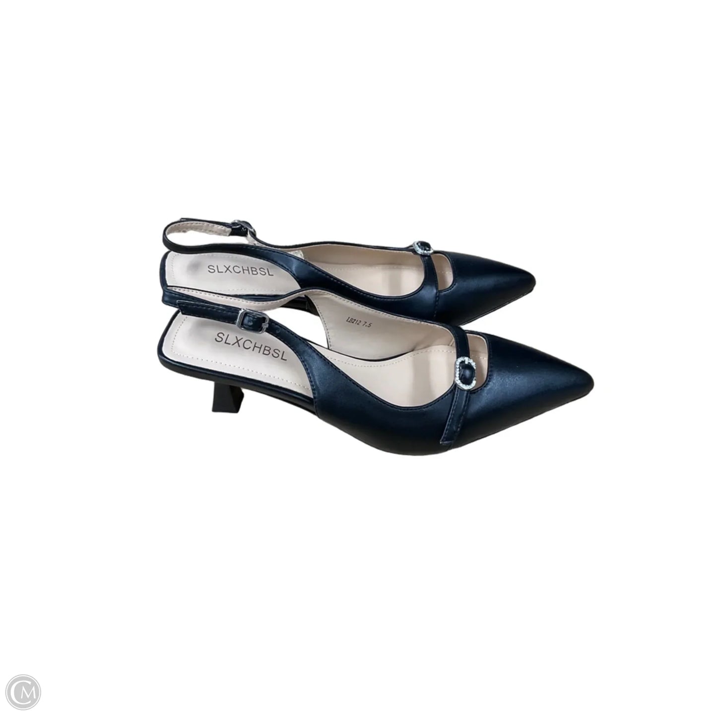 Shoes Heels Kitten By Clothes Mentor In Black, Size: 7.5