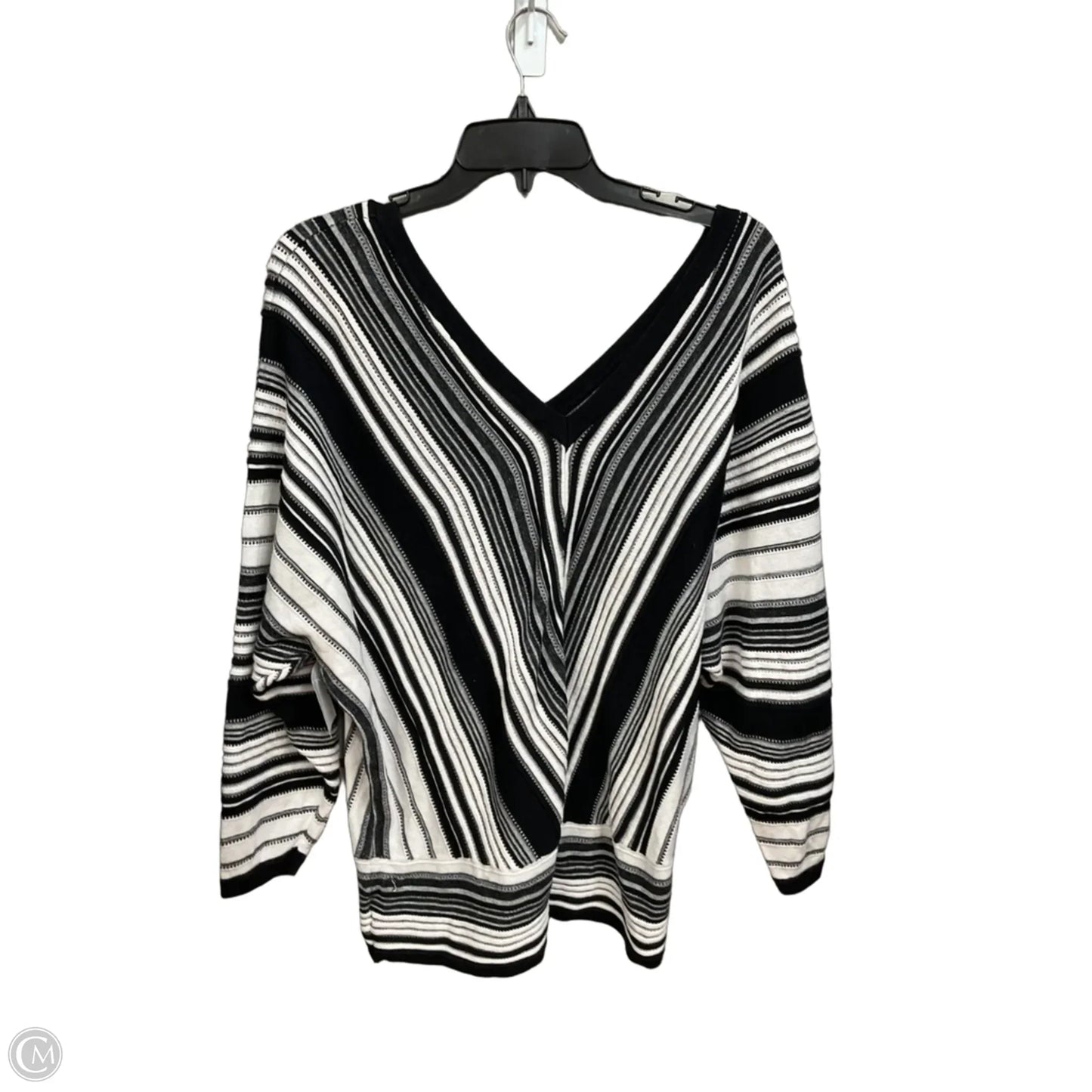 Sweater By Lane Bryant In Black & White, Size: Xxl