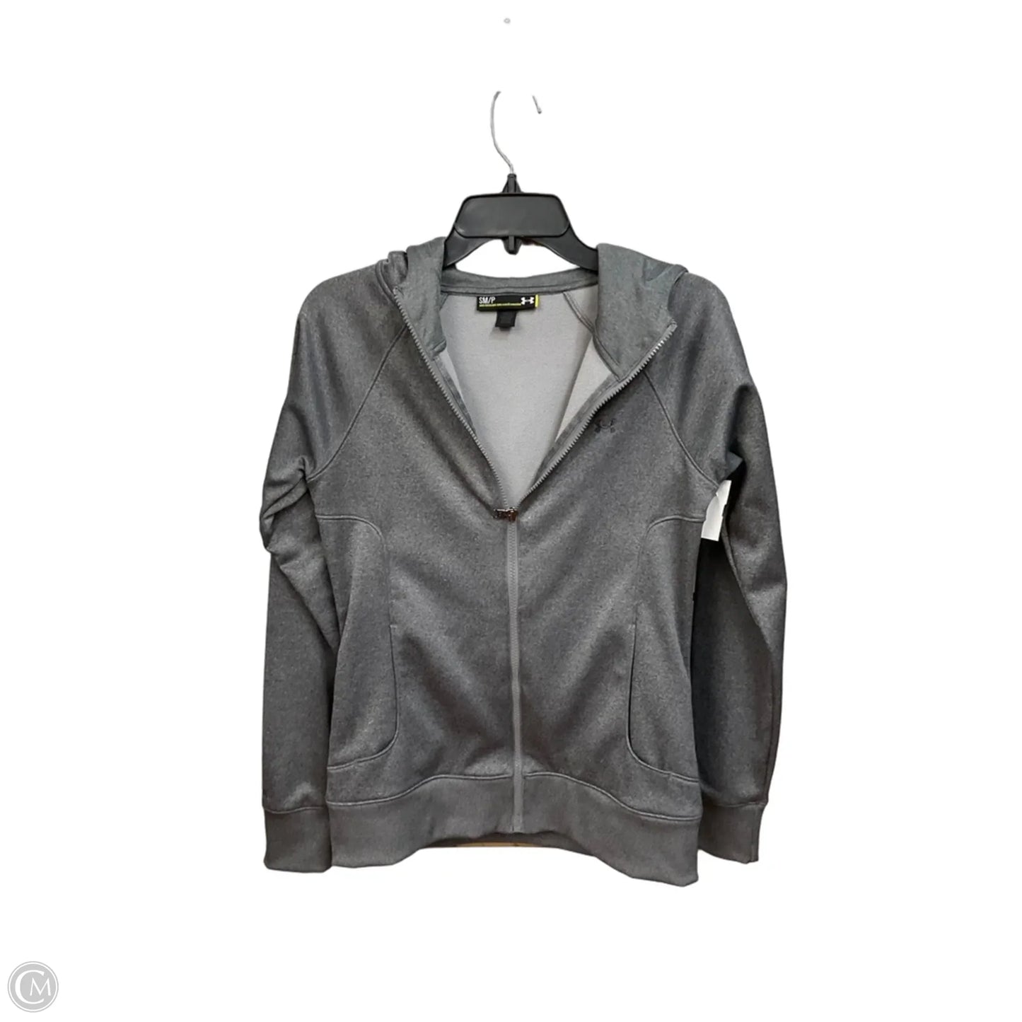 Athletic Jacket By Under Armour In Grey, Size: S