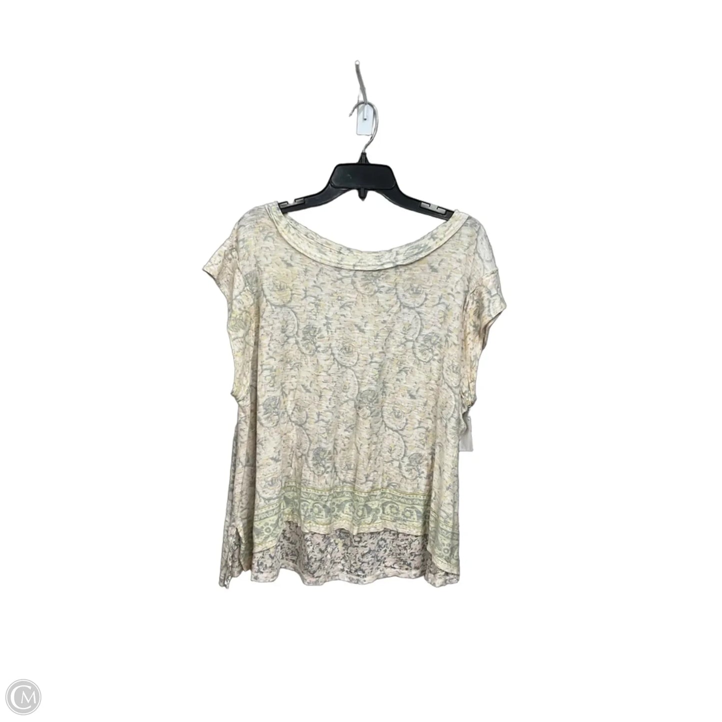 Top Short Sleeve By Free People In Floral Print, Size: M