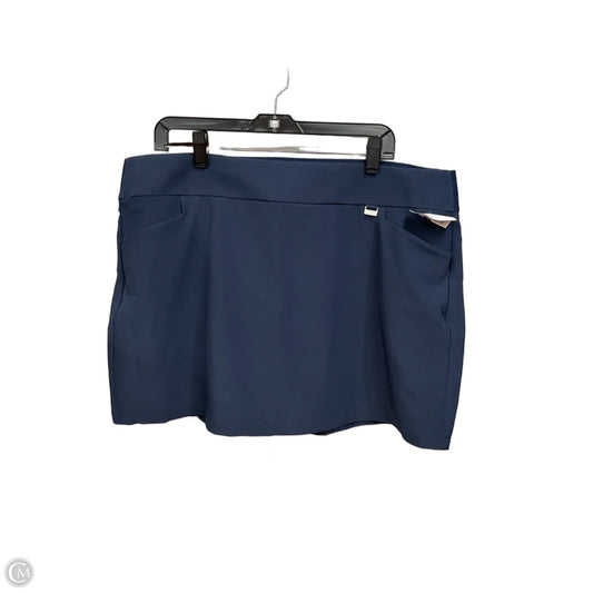 Athletic Skort By Greg Norman In Navy, Size: Xl