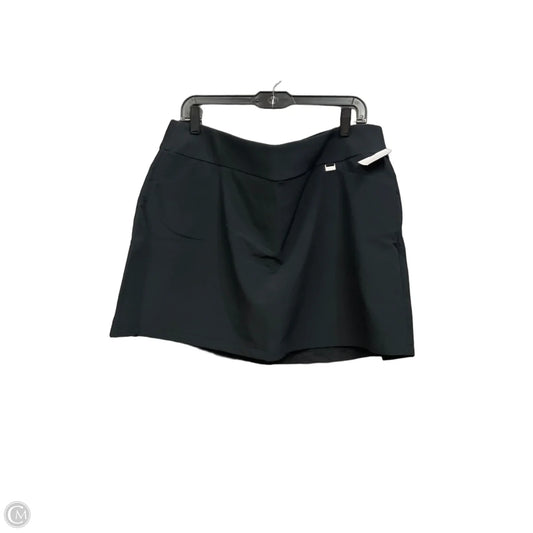 Athletic Skort By Greg Norman In Black, Size: Xl