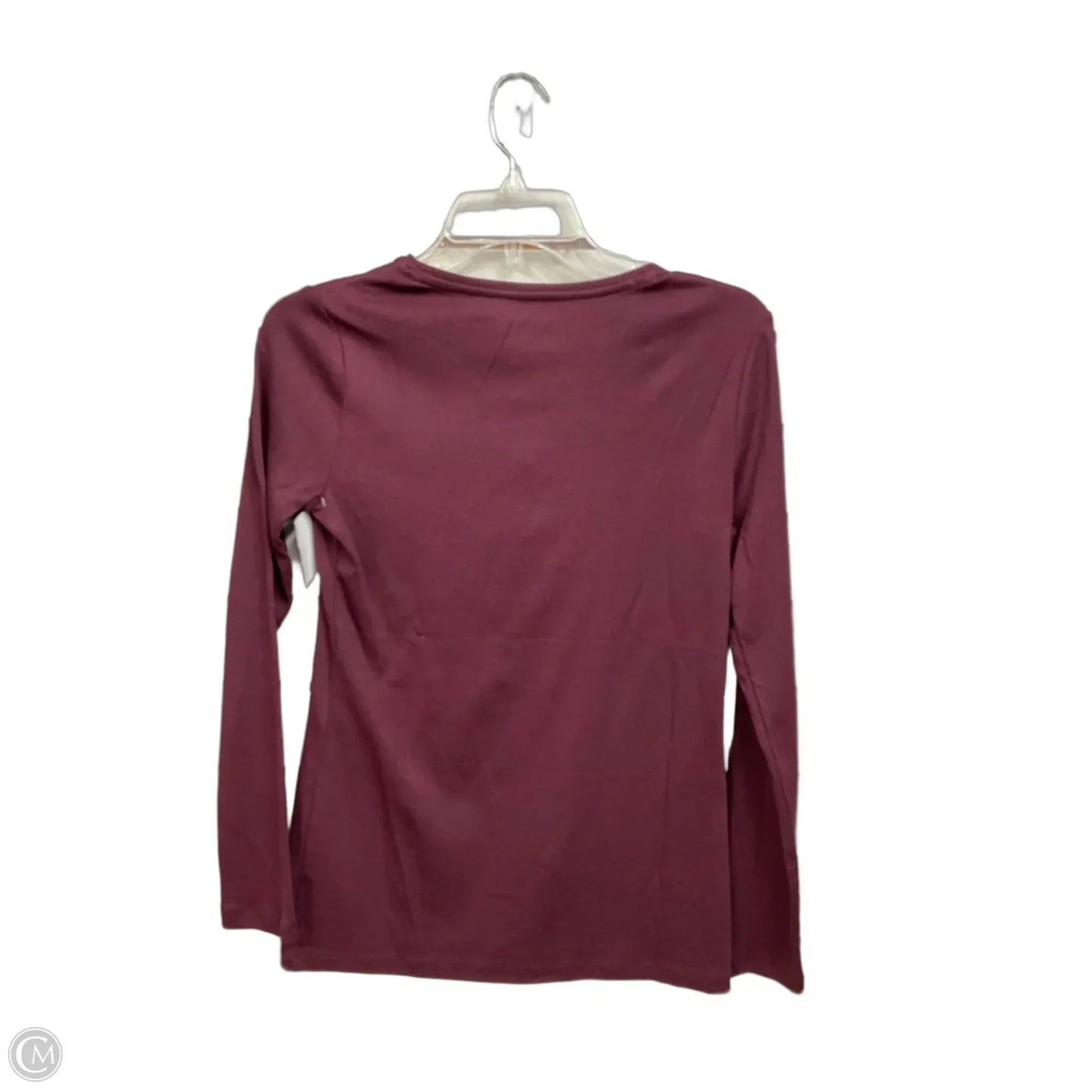 Top Long Sleeve Basic By Talbots In Maroon, Size: Sp