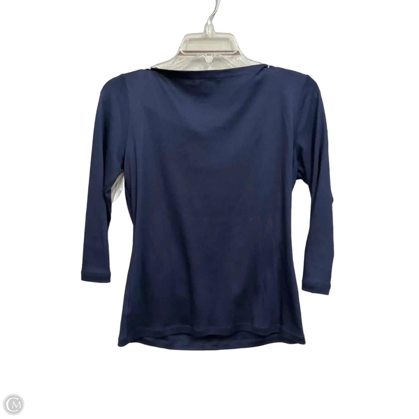 Top 3/4 Sleeve Basic By Talbots In Navy, Size: Sp