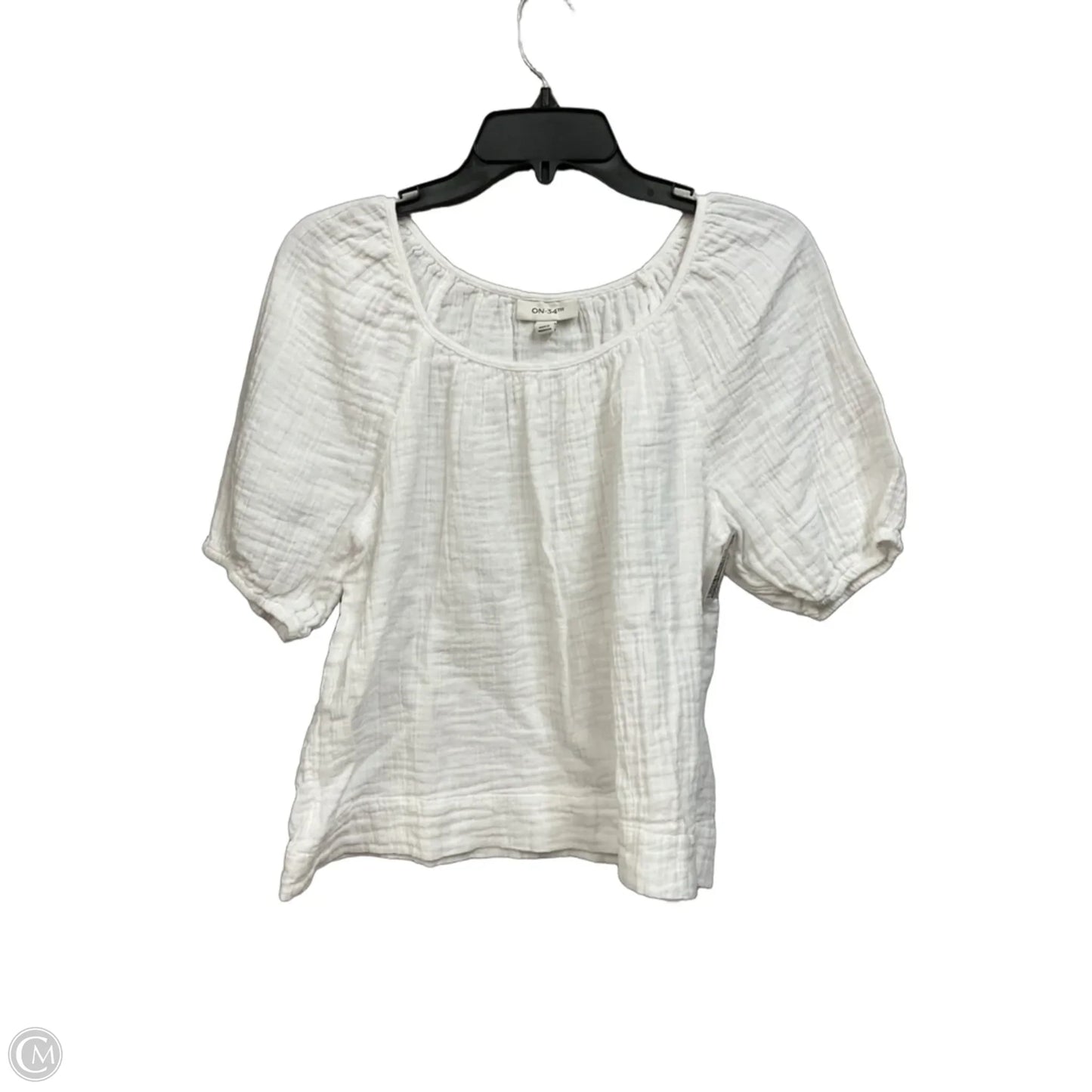 Top Short Sleeve By On 34th In White, Size: L