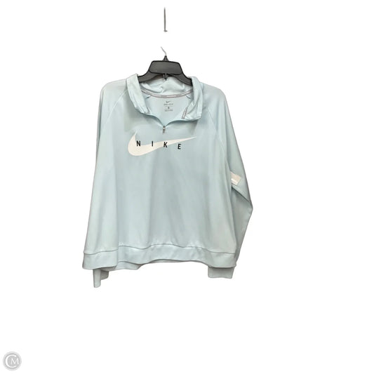 Athletic Top Long Sleeve Collar By Nike Apparel In Blue, Size: 2x