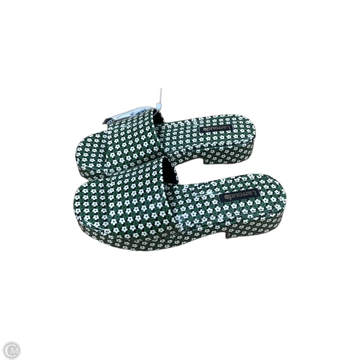 Sandals Flats By Clothes Mentor In Green, Size: 6.5
