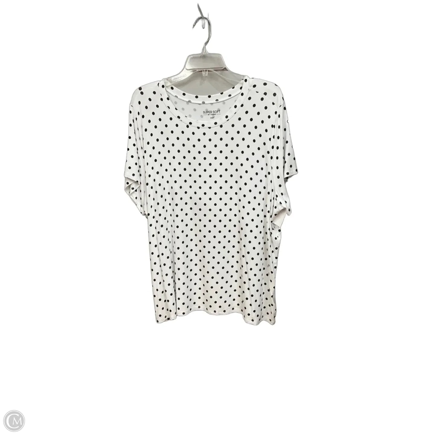 Top Short Sleeve Basic By Torrid In Polkadot Pattern, Size: 3x