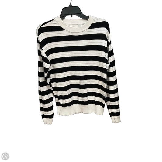Top Long Sleeve By Loft In Black & White, Size: S