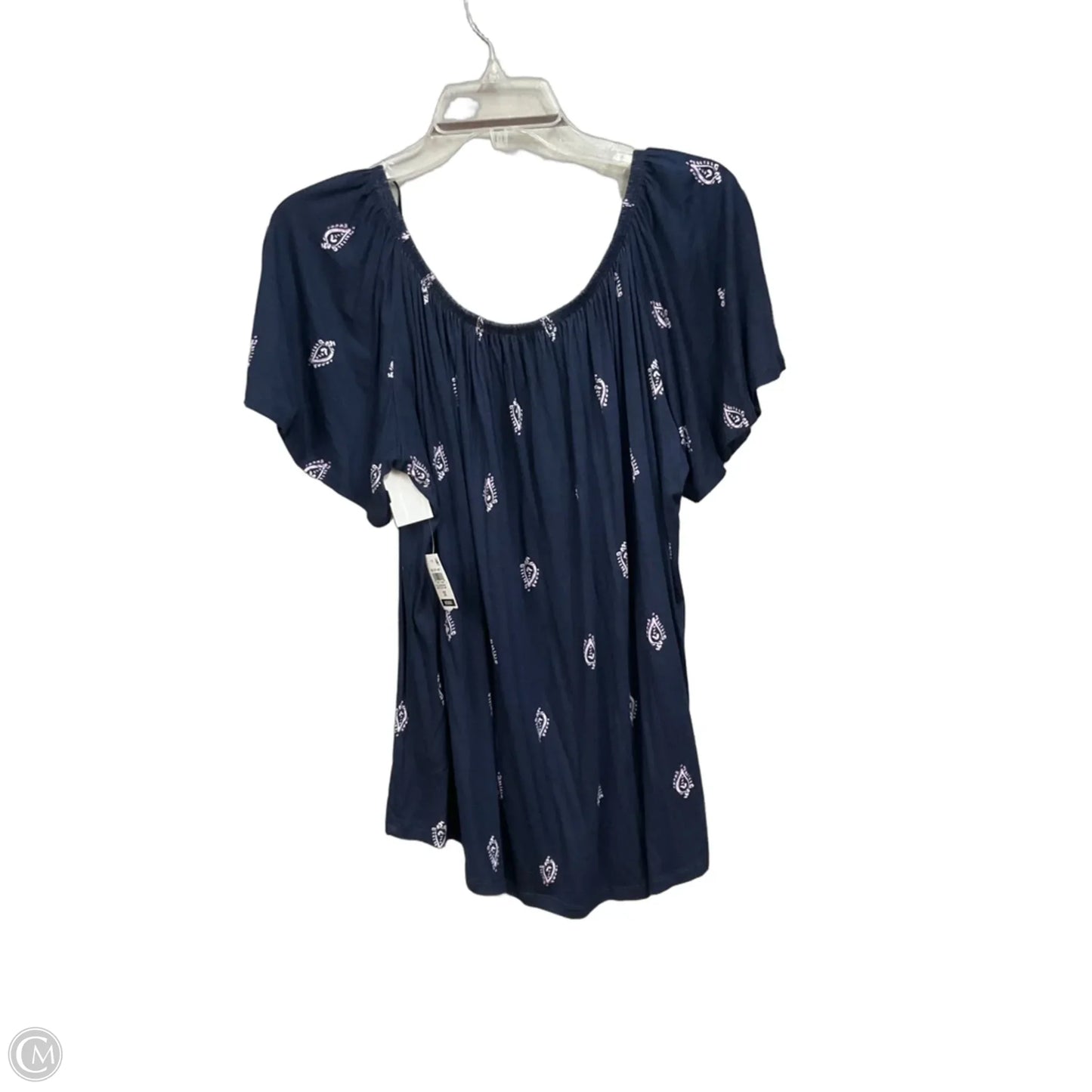 Top Short Sleeve By Style And Company In Navy, Size: 1x