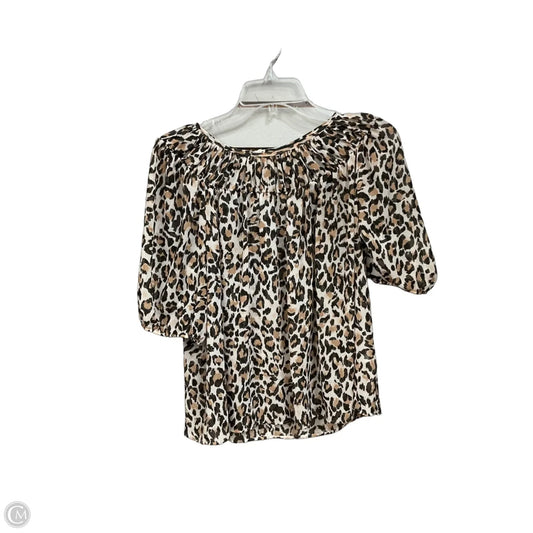 Blouse Short Sleeve By Banana Republic In Animal Print, Size: Xs