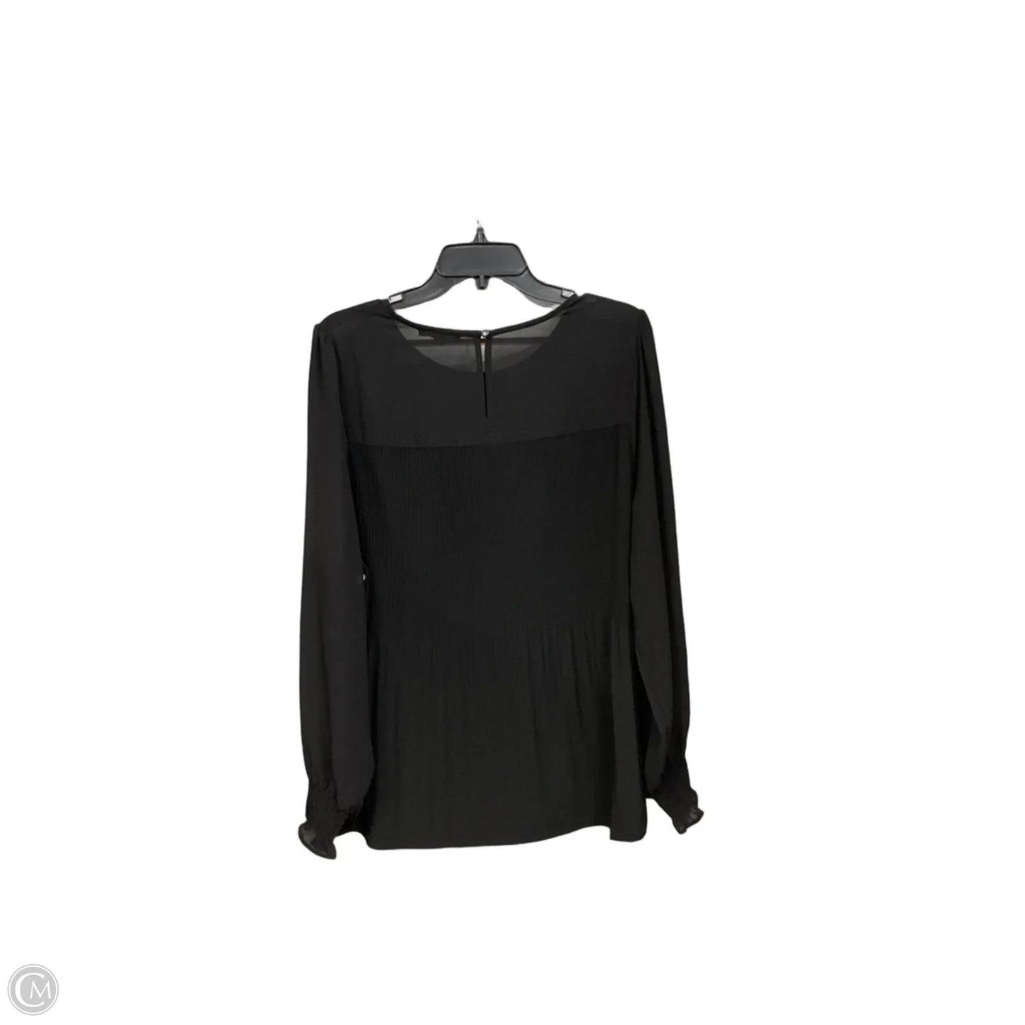Top Long Sleeve By Adrianna Papell In Black, Size: Xl