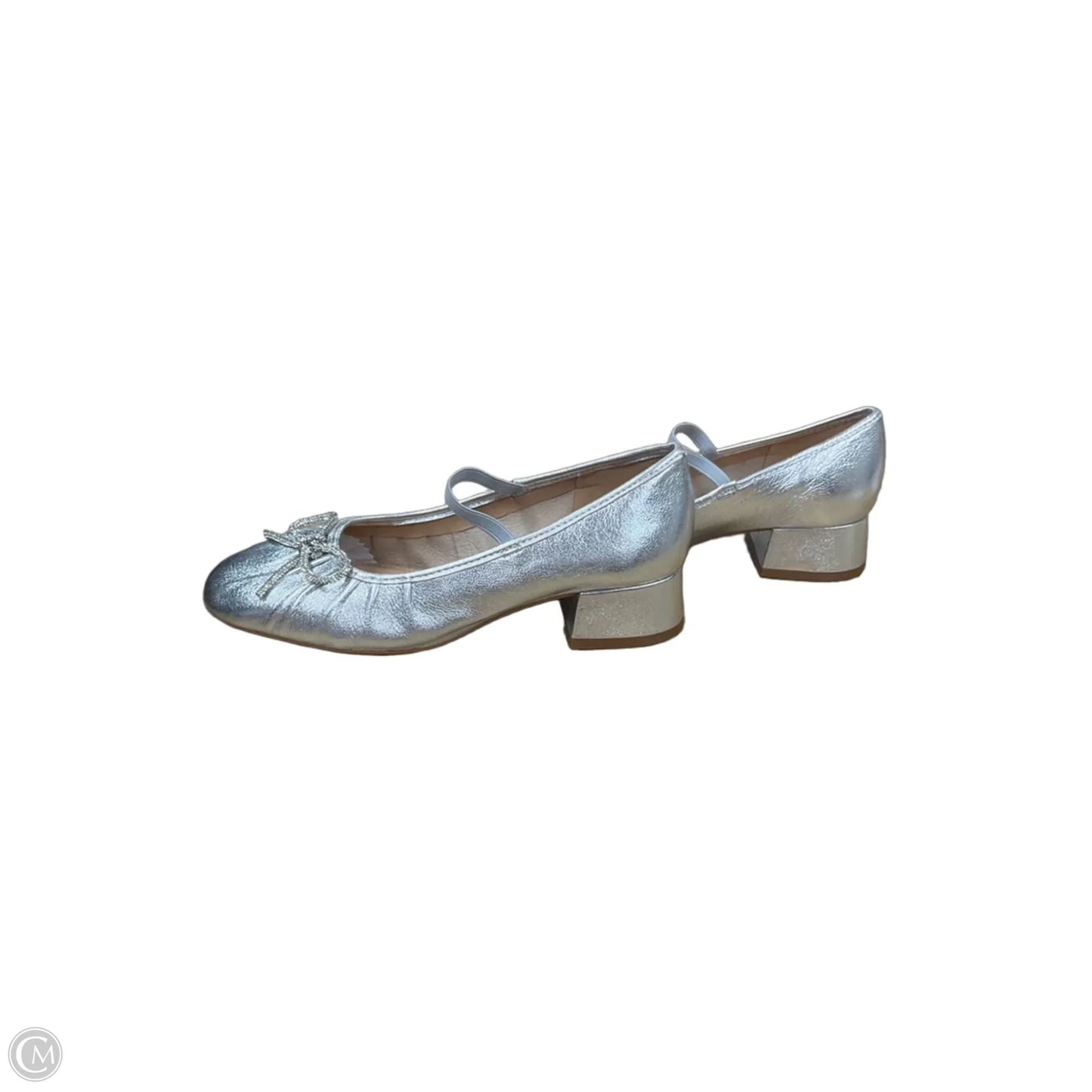 Shoes Heels Block By Maeve In Silver, Size: 6