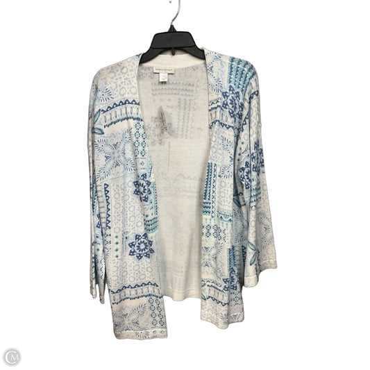 Cardigan By Christopher And Banks In Blue & White, Size: Xl