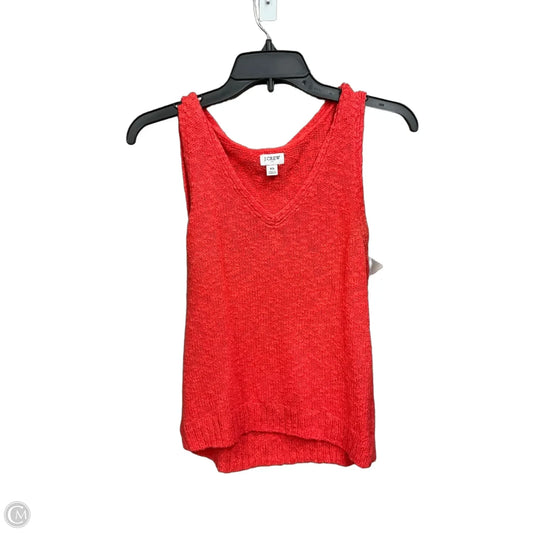 Top Sleeveless By J. Crew In Red, Size: Xs