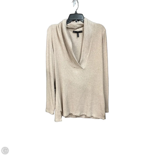 Top Long Sleeve By White House Black Market In Tan, Size: Xl