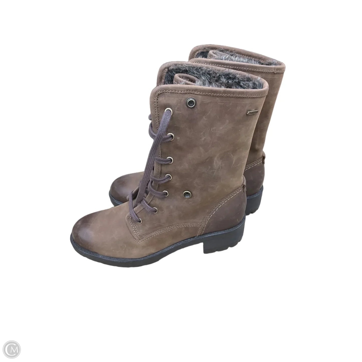 Boots Mid-calf Flats By Clarks In Brown, Size: 7
