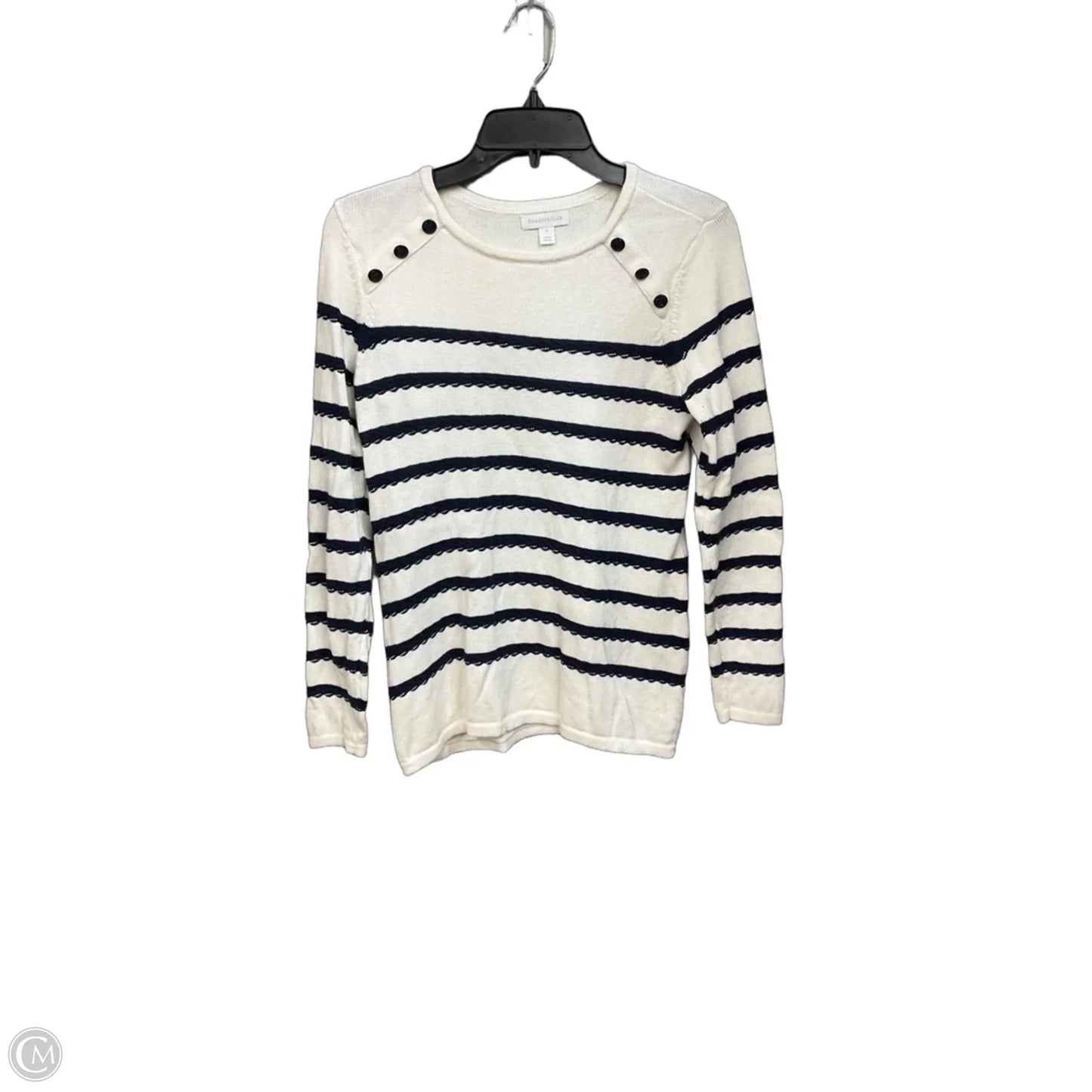 Top Long Sleeve By Charter Club In White, Size: S