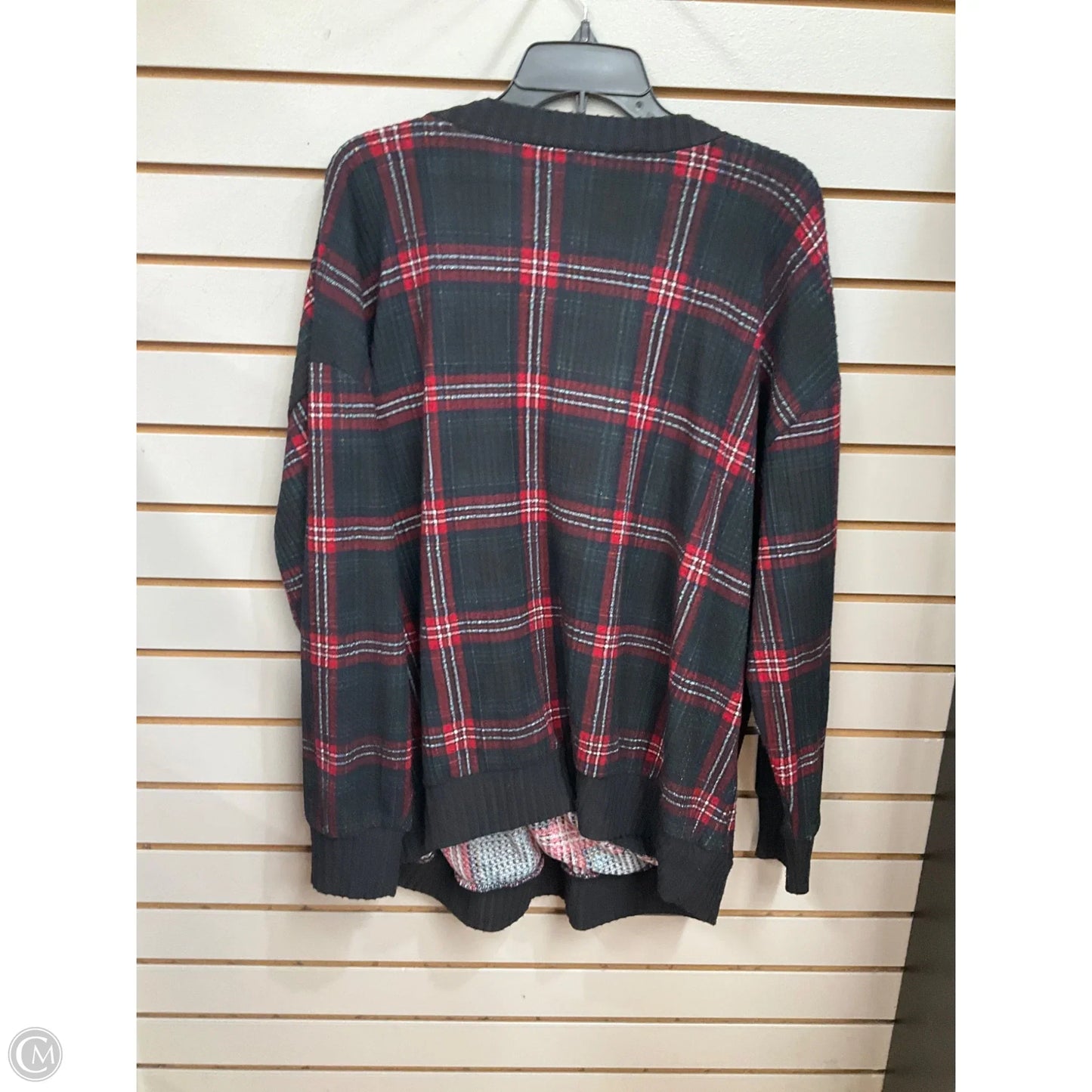 Top Long Sleeve By Torrid In Plaid Pattern, Size: 3x