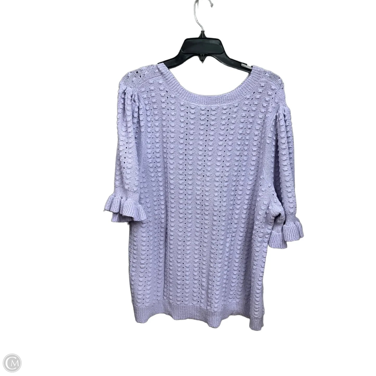 Top Short Sleeve By Inc In Purple, Size: 4x