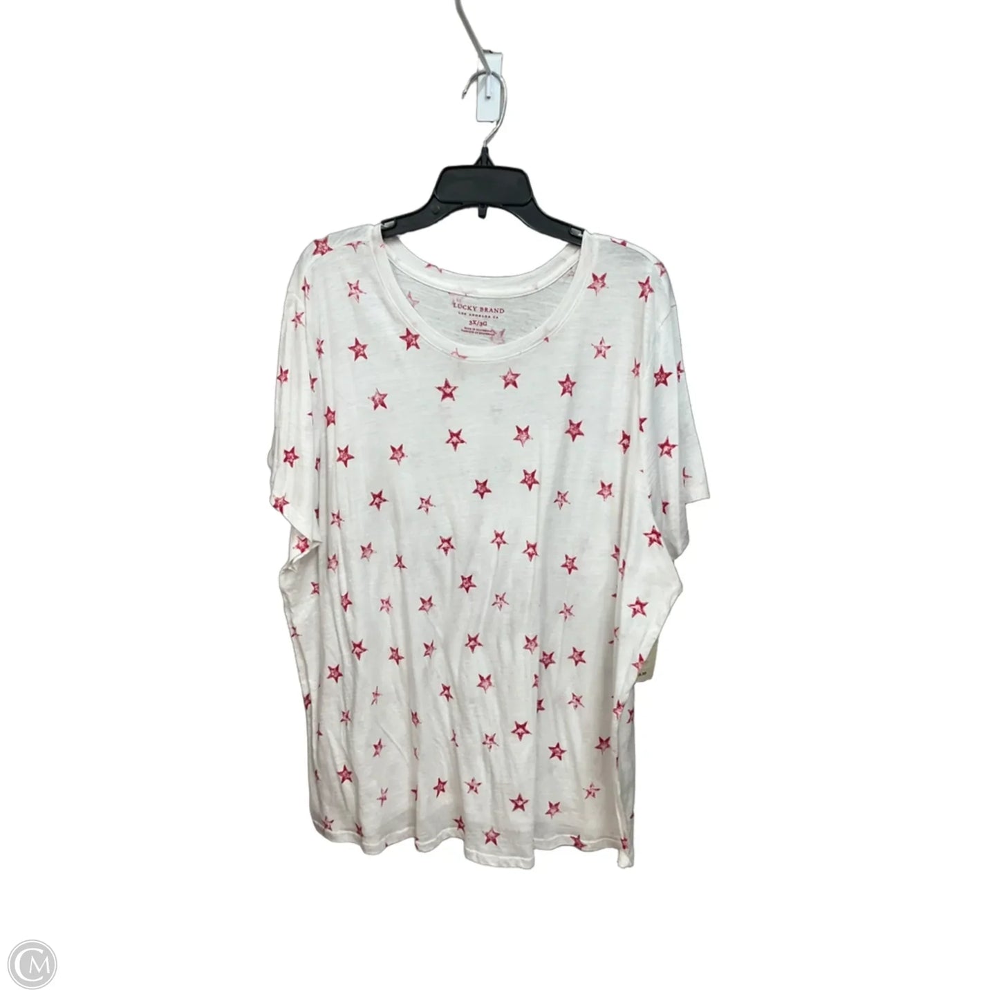 Top Short Sleeve By Lucky Brand In White, Size: 3x
