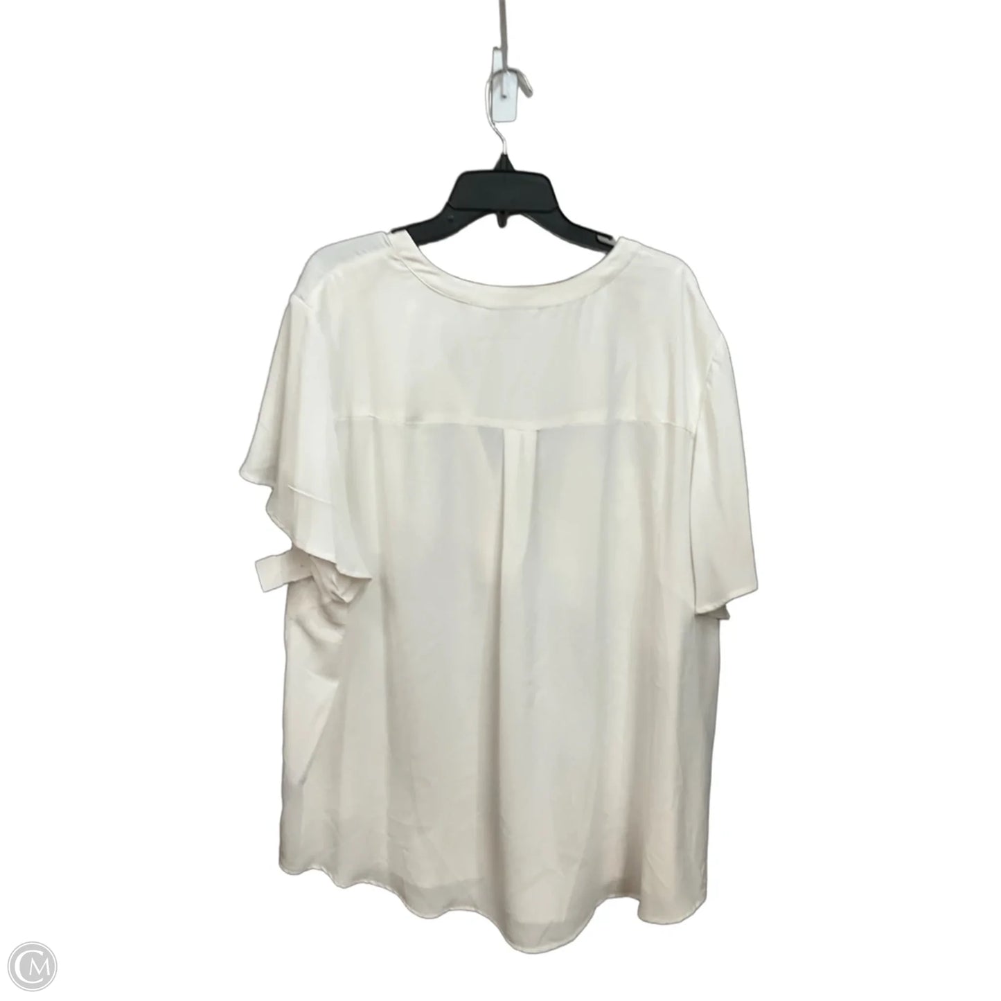 Blouse Short Sleeve By Torrid In White, Size: 4x