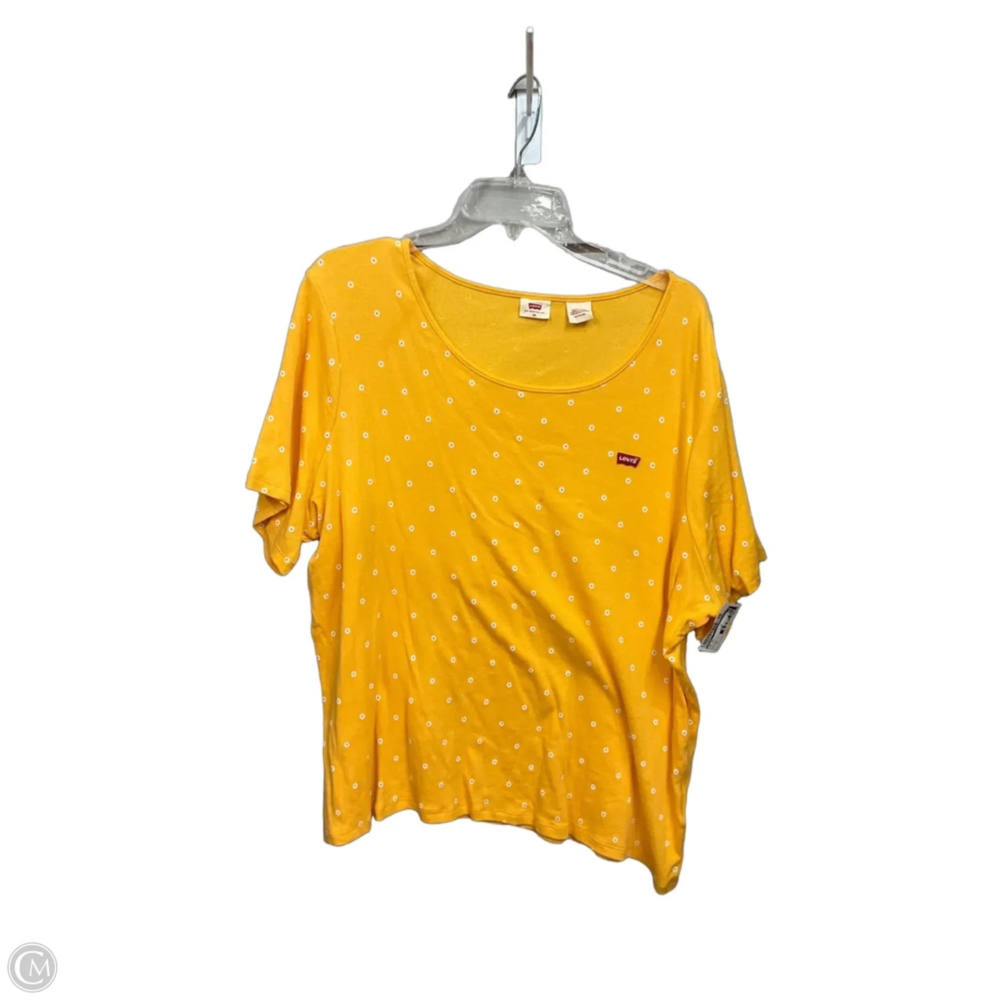 Top Short Sleeve By Levis In Yellow, Size: 4x