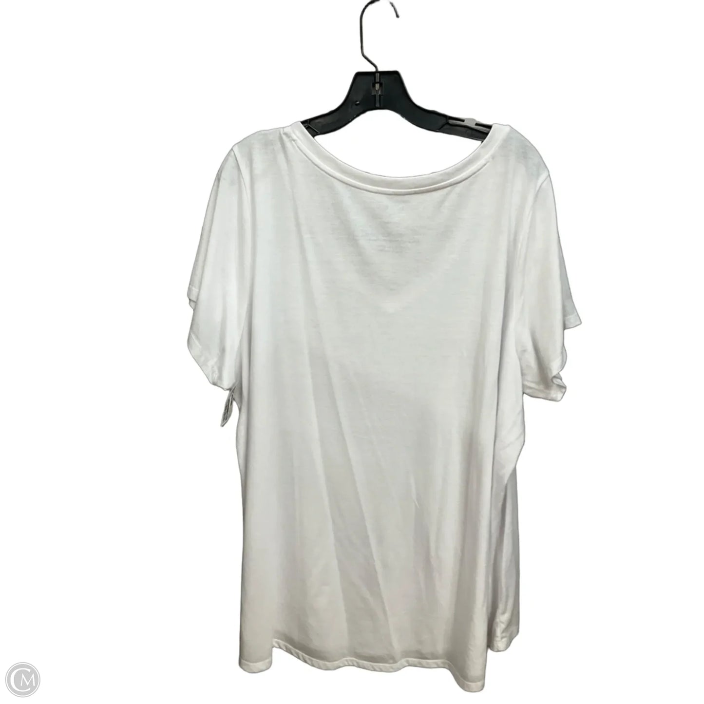 Top Short Sleeve Basic By Torrid In White, Size: 4x