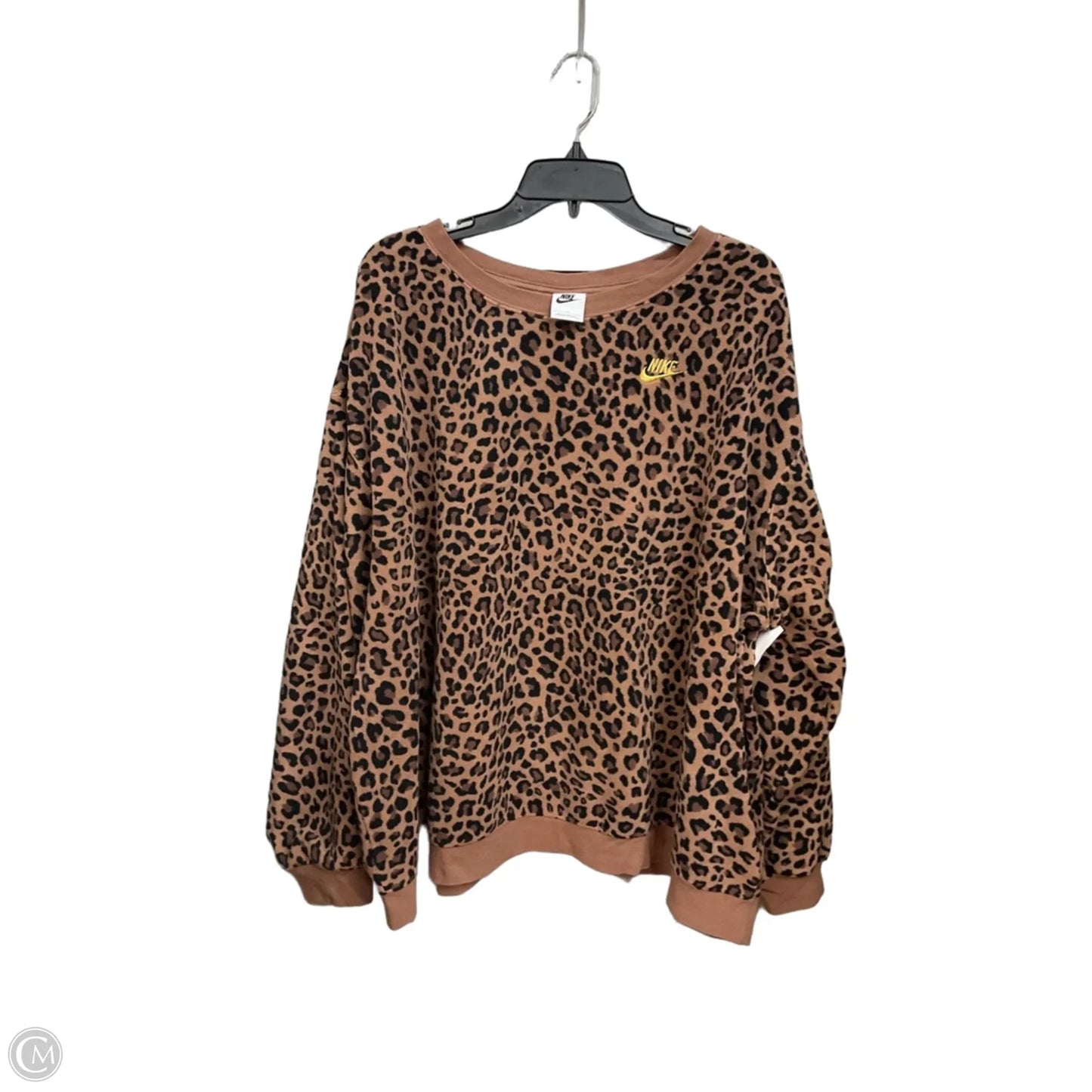Sweatshirt Crewneck By Nike In Animal Print, Size: 3x