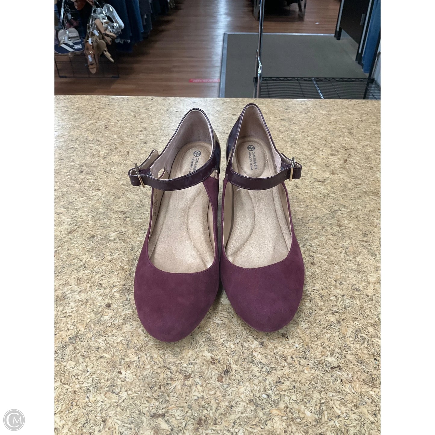 Shoes Heels Block By Giani Bernini In Maroon, Size: 8